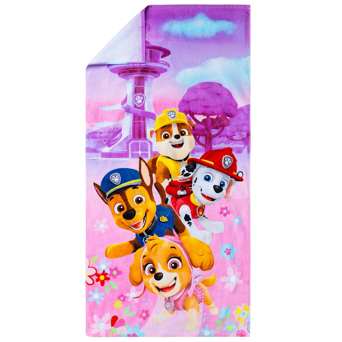Franco Kids - Toalla de baño de algodón súper Suave para niños, 58 x 28 Pulgadas, Patrulla Canina para niñas