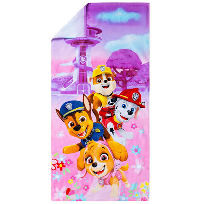 Franco Kids - Toalla de baño de algodón súper Suave para niños, 58 x 28 Pulgadas, Patrulla Canina para niñas