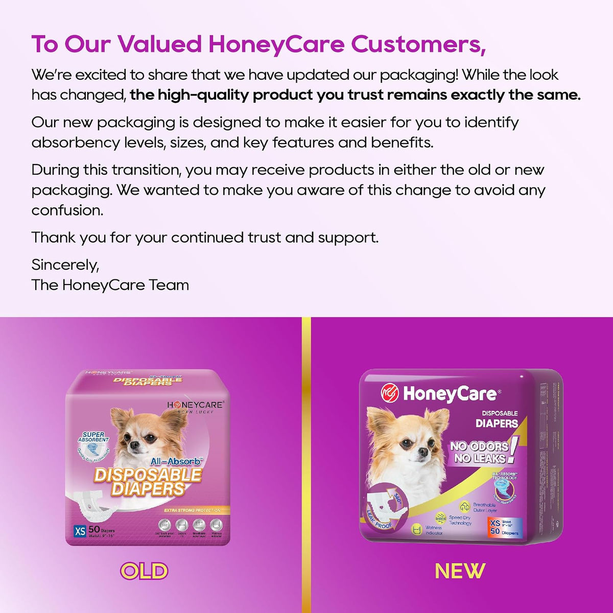 HONEY CARE All-Absorb Disposable Dog Diapers, X-Small