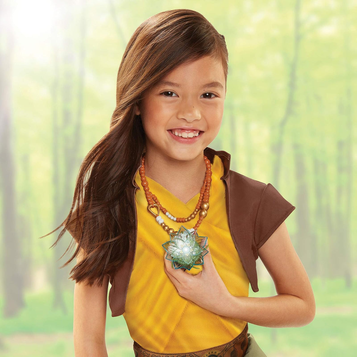 Disney Raya Dragon Flower Light Up Collar - café blanco, azul