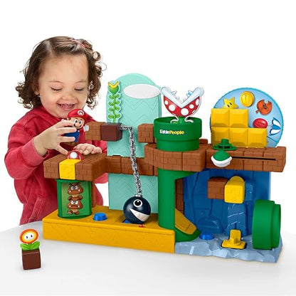 Little People Nintendo Juguete para Bebés Playset Mundo de Mario Bros 1 1/2+