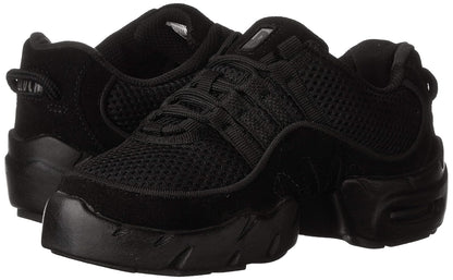 Bloch Dance Boost DRT Zapatillas de Baile de Ante y Malla con Suela Dividida para Mujer, Negro, 9.5 US