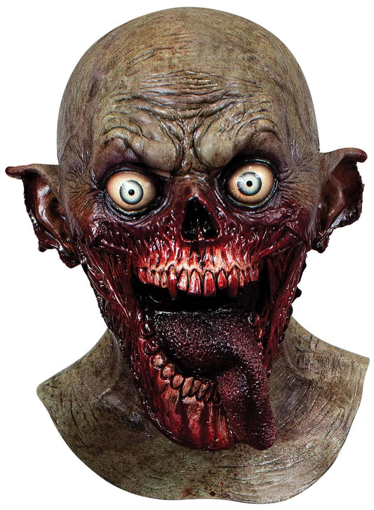 Tongue Slasher, Máscara de Zombie Sangriento de Miedo, Disfraz de Muerto Viviente Ideal para Halloween y Disrfaces de Zombies