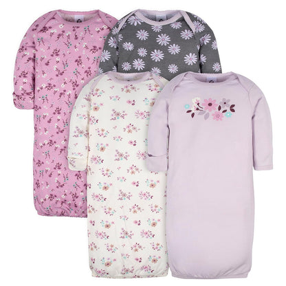 Gerber Paquete de 4 Batas de Dormir para niños y niñas Camisón bebés Unisex