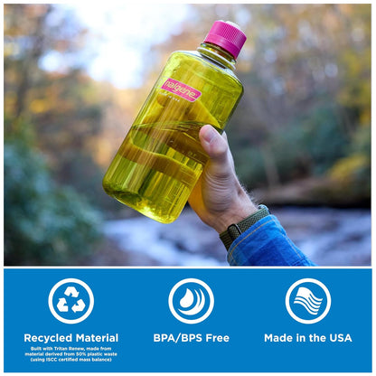 Nalgene Sustain Tritan - Botella de Agua sin BPA Hecha con Material derivado de 50% residuos de plástico, 32 onzas, Boca Estrecha