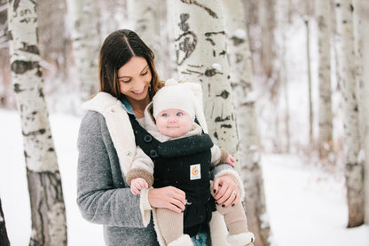 SNUNGPHIR Ergobaby Omni 360 All-Position Baby Carrier for Newborn to Toddler with Lumbar Support (7-45 Pounds), Pearl Grey