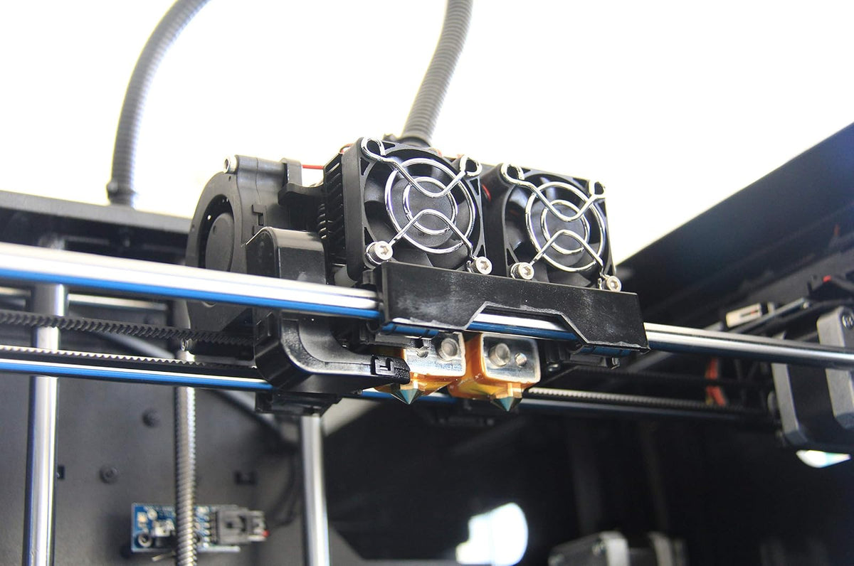 FlashForge - Impresora 3D Creator Pro, estructura de estructura metálica, cubiertas acrílicas, plataforma de construcción optimizada, extrusora doble con 2 bobinas, funciona con ABS y PLA