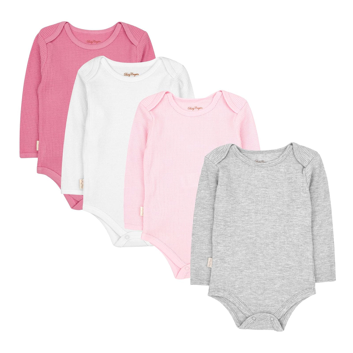 Baby Creysi Pañalero Térmico Manga Larga Bebé, Paquete de 4, Algodón - 3 Meses - Rosa