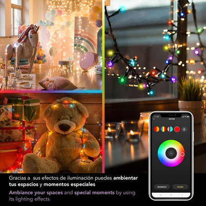 Lloyd's Serie Luces 200 LED's RGB WiFi 25 m Compatible con Alexa y Google