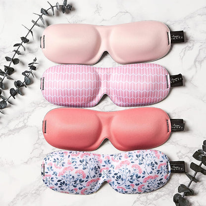Bucky 40 Blinks - Máscara de ojos sin presión para viajes y dormir, color rosa peonía, talla única