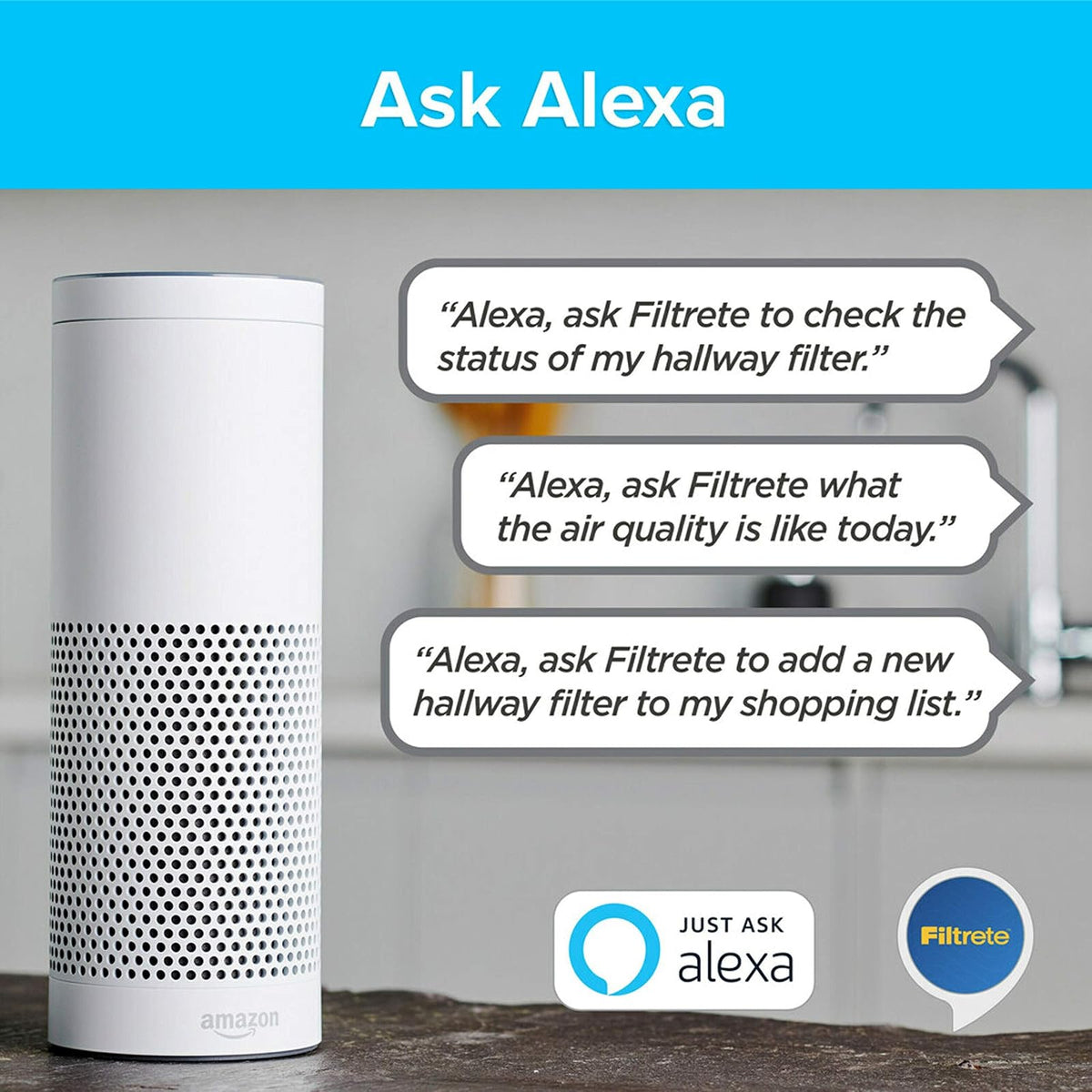 Filtrete Smart Filter MPR 1500 14 x 14 x 1 Allergen, Bacteria & Virus AC Furnace Air Filter, 2-Pack