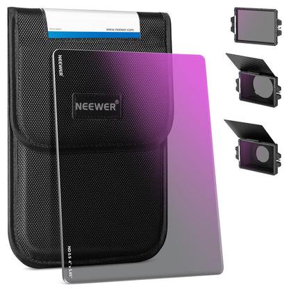 NEEWER Filtro ND Cuadrado ND0.6 (2 Stops) 4"x5.65", Vidrio Óptico HD - ND0.9 (3 paradas)