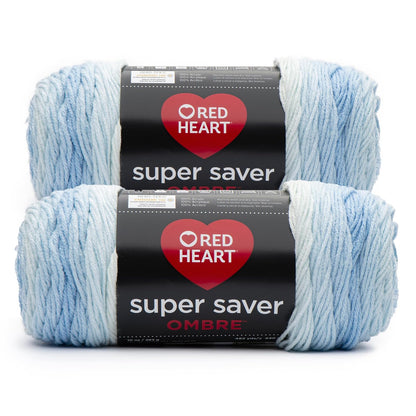 Red Heart Super Saver Jumbo - 2 paquetes de 10 oz/283 g - 100% acrílico - #4 Worsted (mediano) - 482 yardas - Tejer/Crochet