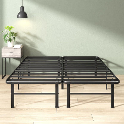 Zinus Rumi Marco de Cama de Metal SmartBase, Negro - King - Negro -