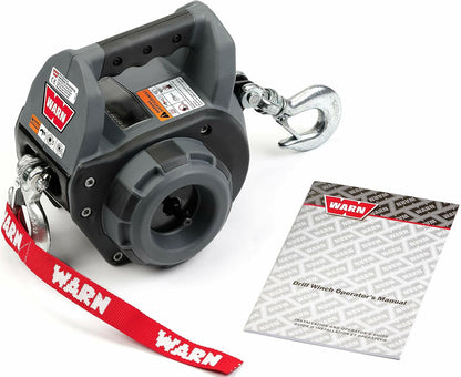 Warn 910500 Cabrestante portátil con Cable de 9 m: 227 kg, 750 Libras. Cuerda de Alambre de Capacidad