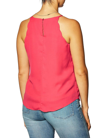 A. Byer Camiseta de Tirantes Tejida con Borde Festoneado para Mujer