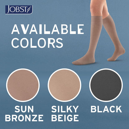 JOBST ACTIVA Sheer 15-20 mmHg Compression Socks Knee High Closed Toe