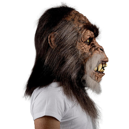Ghoulish Productions Máscara De Látex Sasquatch, Accesorio Látex Cosplay Monstruos Leyendas, Disfraz Aterrador para Halloween y Fiestas Temáticas, Cosplay Monstruos del Bosque, Diseño Artesanal