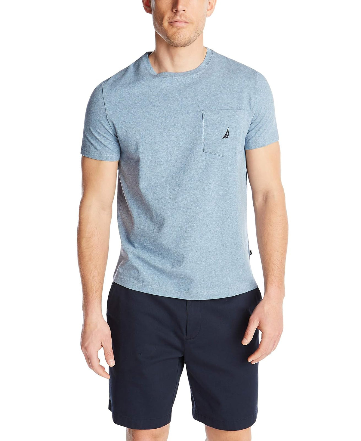 Nautica Playera con Bolsillo para Hombre - CH - jaspeado (Deep Anchor Heather)