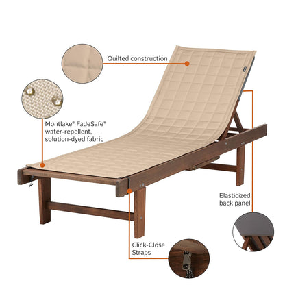 Classic Accessories Montlake - Funda Impermeable de 72 Pulgadas, Color Beige Envejecido, para Muebles de Patio