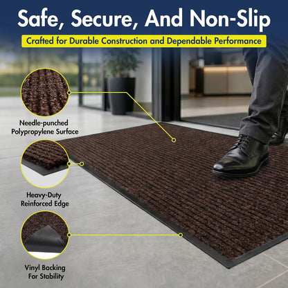 Notrax - 109S0023BR Carpeted Entrance Mat, Brown, 2ft. x 3ft.