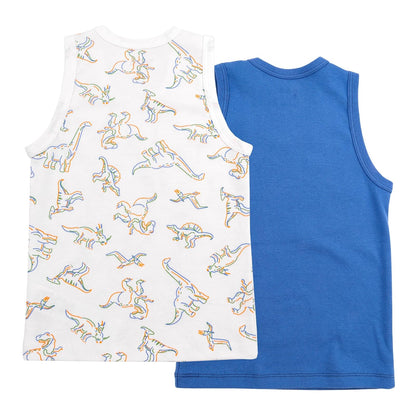 Baby Creysi Paquete de 2 Camisetas Sin Mangas para Niña de 100% Algodón en Tejido Cardigan Suave One For You
