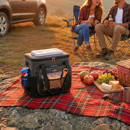 Koolatron - Enfriador eléctrico portátil con Enchufe de 12 V, 26 Cuartos de galón (25 l), Nevera portátil de Coche con Cable de alimentación CC, Correa de Hombro Ajustable, Almacenamiento de Cables