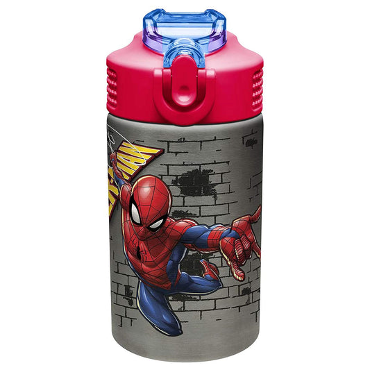 Zak Designs SDNU-S732 15 oz Botella de agua de acero inoxidable, multicolor
