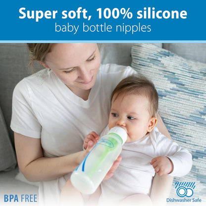 Dr. Brown's 2 Pack Natural Flow Preemie pezón estándar, Nivel 3 (6m+), Transparente, 6 unidades