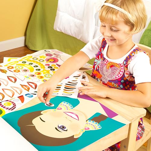 Melissa & Doug Conjunto de Autoadhesivos para Hacer Caras con 20 Caras y 250 Autoadhesivos con Rasgos y Accesorios, Estimula la Creatividad y las Habilidades Motoras Finas, para Todas las Edades