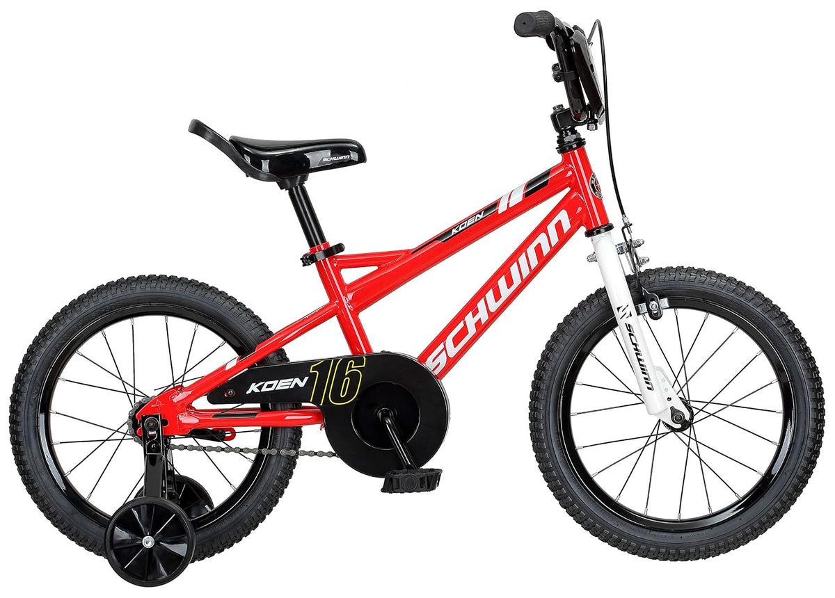 Schwinn Koen & ELM BMX Style Toddler and Kids Bike, For Girls and Boys, 12-18-Inch Wheels, Training Wheels Included, Basket or Number Plate, Ages 2-9 Year Old, Rider Height 28 to 52 Inch