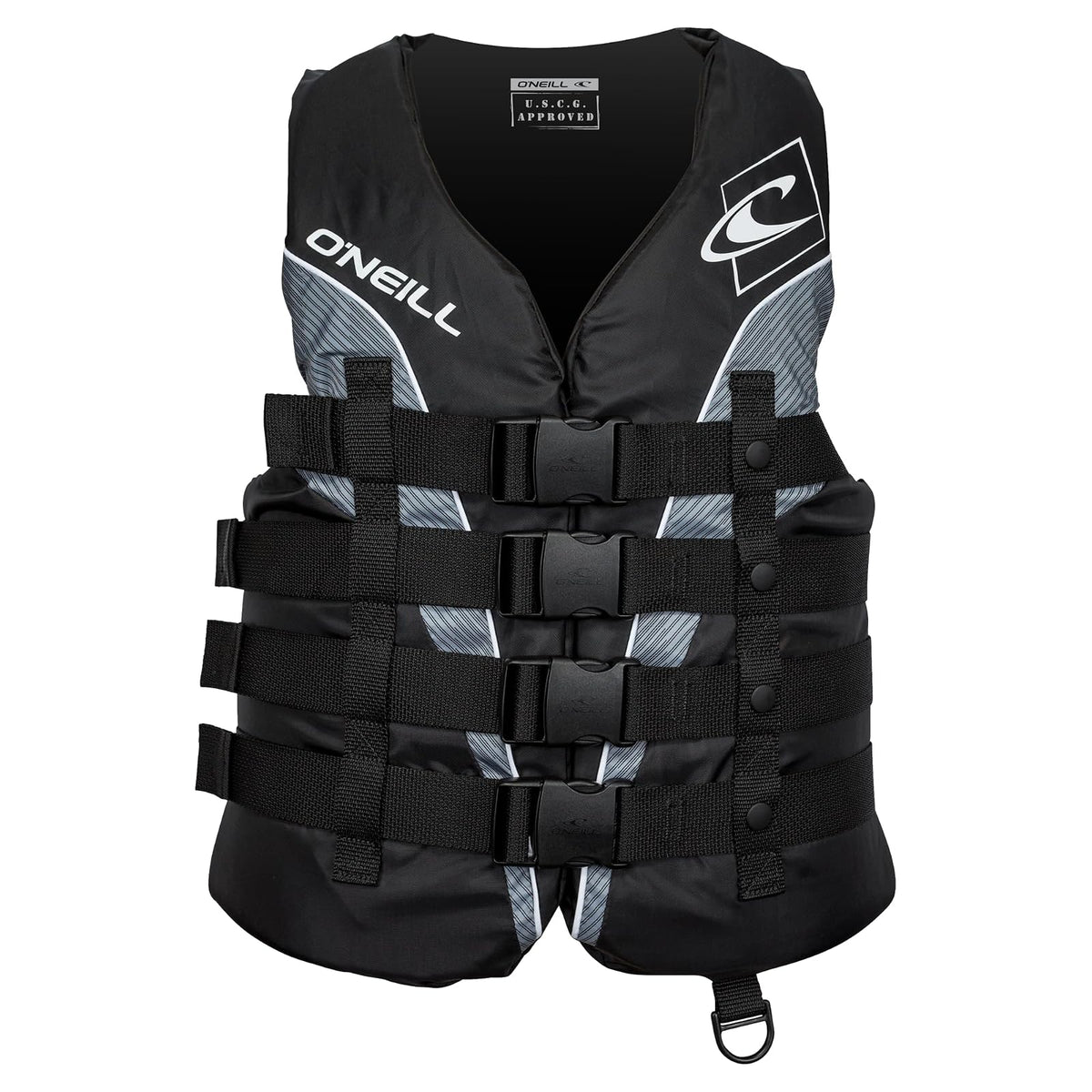 O'Neill Superlite USCG Chaleco Salvavidas para Hombre - Black - Black - Smoke:White - CH - O'Neill Men's Superlite USCG Life Vest