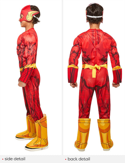 Rubie's Disfraz de superhéroes DC Flash Deluxe para niños, pequeño
