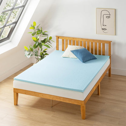 Best Price - Colchón de Espuma viscoelástica ventilada de 1.5 Pulgadas, infusión de Gel refrigerante, Certificado CertiPUR-US, Esencial para recámara, King