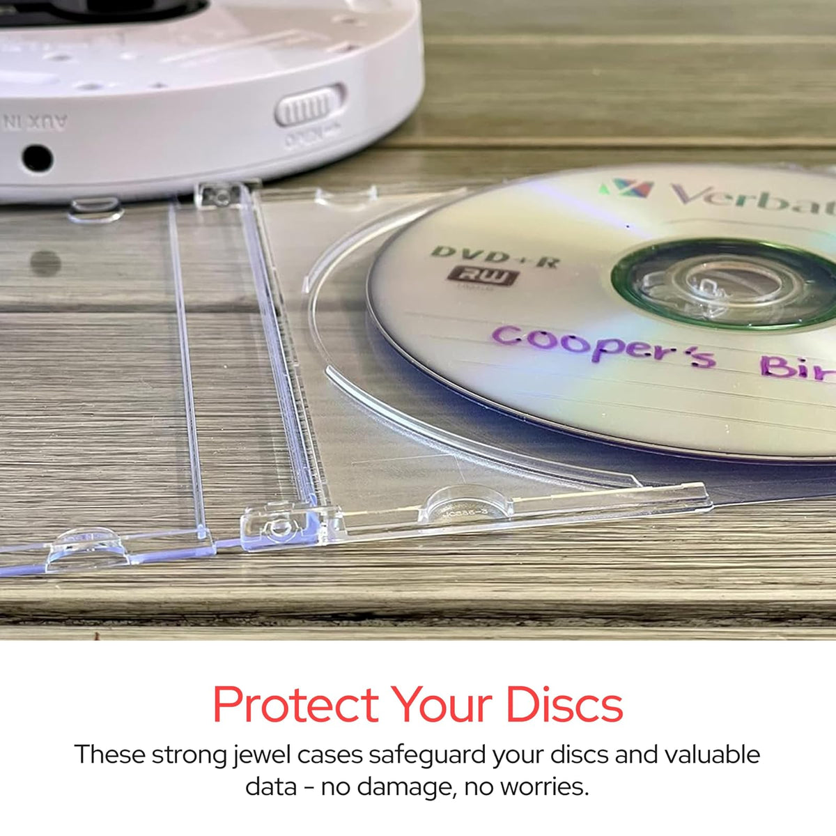 Verbatim - Fundas para CD DVD Blu-Ray transparentes y delgadas, 5,2 mm, paquete de 25