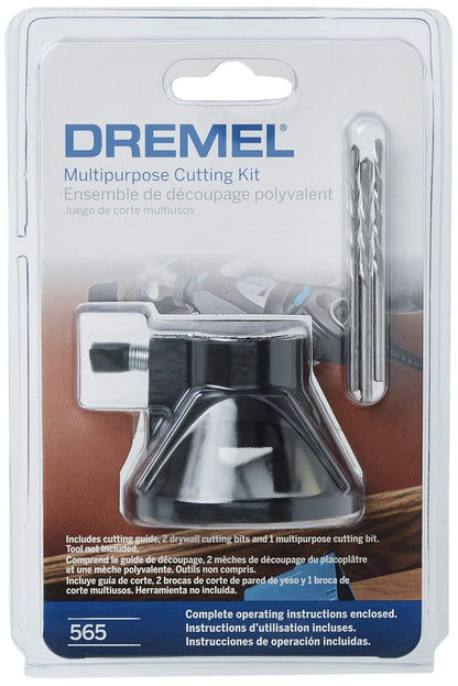 Dremel 570 Accesorio Broca de Corte para Remover Lechada, 1/8 pulgada | Broca con punta de carburo | Corta madera, plástico y paneles de yeso | Incluye guía de corte | Control de profundidad de