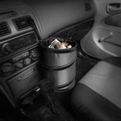 FH Group FH1121BLACK - Basurero para automóvil, color negro, Gris
