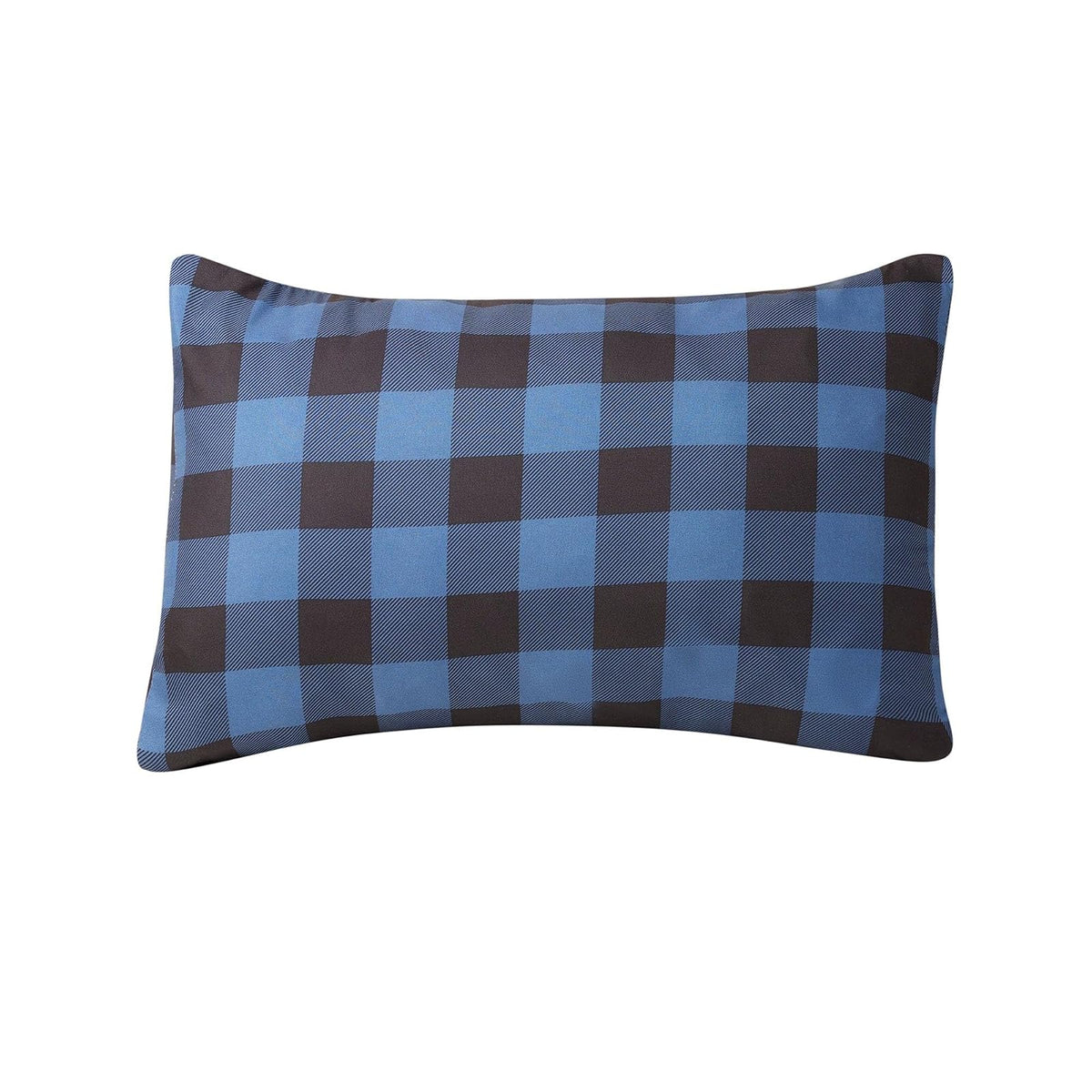 Teton - Almohada de Campamento Negra, Cuadros Azules