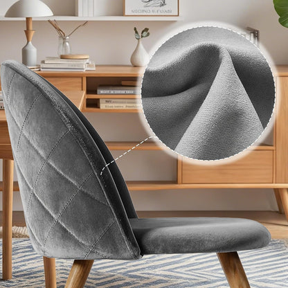 CangLong - Juego Moderno de 2 sillas de Comedor de Mediados de Siglo, Modernas, tapizadas de Terciopelo con Patas de Metal Dorado para Comedor, Sala de Estar, Cocina, recámara, habitación de
