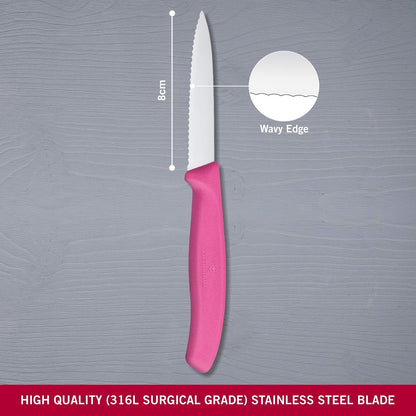 Victorinox Cuchillo Dentado, Rosa, 8 Centímetros