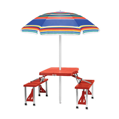 ONIVA - a Picnic Time Brand Sombrilla para exteriores, rayas multicolor