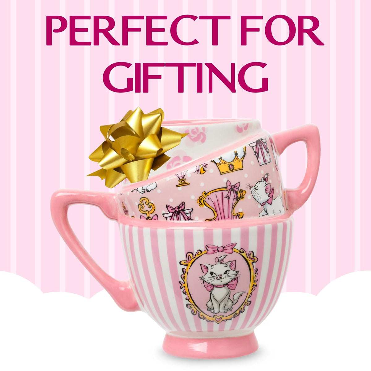 Silver Buffalo Taza de café de cerámica esculpida 3D con diseño de Marie de Los Aristogatos de Disney, 591 ml (20 oz)