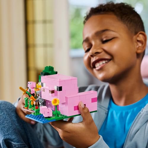 LEGO® Minecraft® La Casa-Cerdo Bebé Juguete de construcción basado en el Videojuego con un Piglin Zombificado en el bioma Bosque, Regalo para niñas y niños Desde 7 años 21268