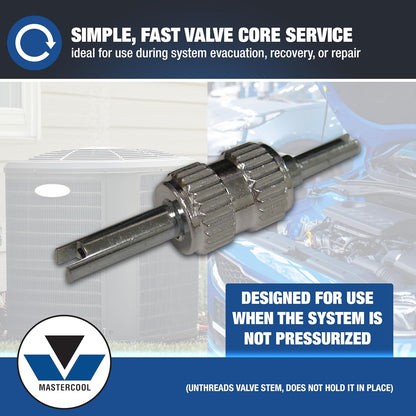 MASTERCOOL (81290 Plata R134 a Universal válvula Core Remover/instalador