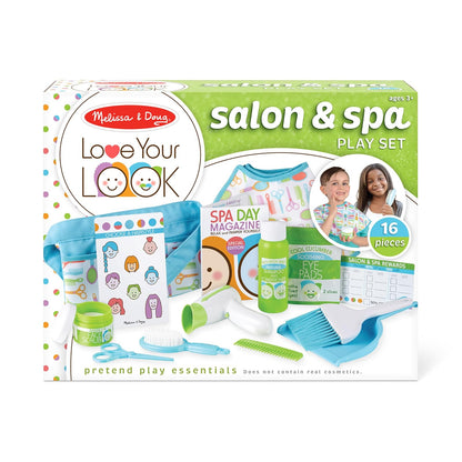 Melissa & Doug Love Your Look - Set para Juego de Salón y Spa – 16 Piezas para Jugar de Cuidado Facial y del Cabello (Sin Cosméticos Reales)