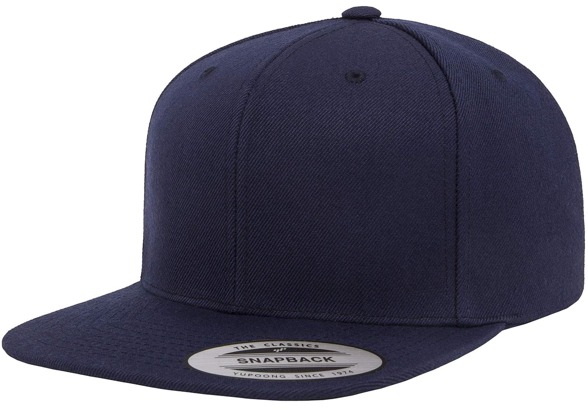 Yupoong Gorra con Cierre a presión. Sombrero para Unisex Adulto - marino - Talla Única