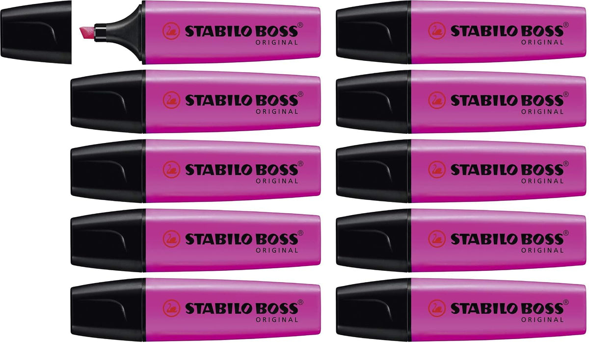 STABILO BOSS Original Marcatextos, Paquete de 10 - Lila