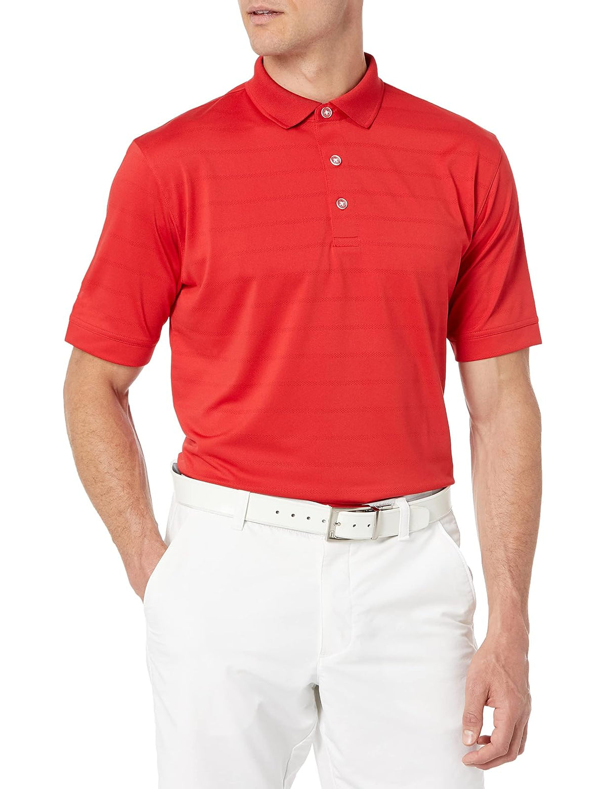 Callaway OPTI-Vent Playera Tipo Polo de Manga Corta, para Hombre - Salsa - M