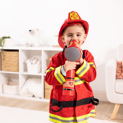 Melissa & Doug Disfraz de Bombero para Juego Imaginativo, Juego de Simulación (6 Piezas, 3-6 Años)