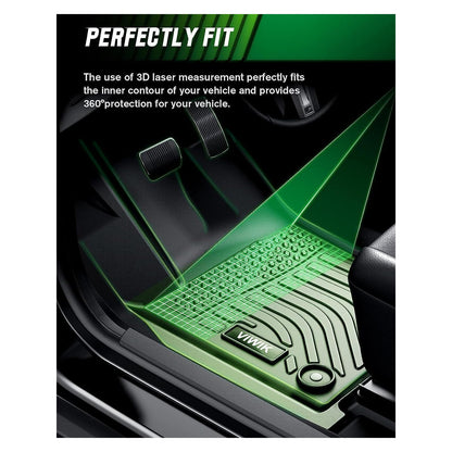 VIWIK Alfombrillas para Camry 2012-2017, protección para Todo Tipo de Clima, Juego Completo de Forros Personalizados Incluye 1ª y 2ª Fila Delantera y Trasera de Color Negro